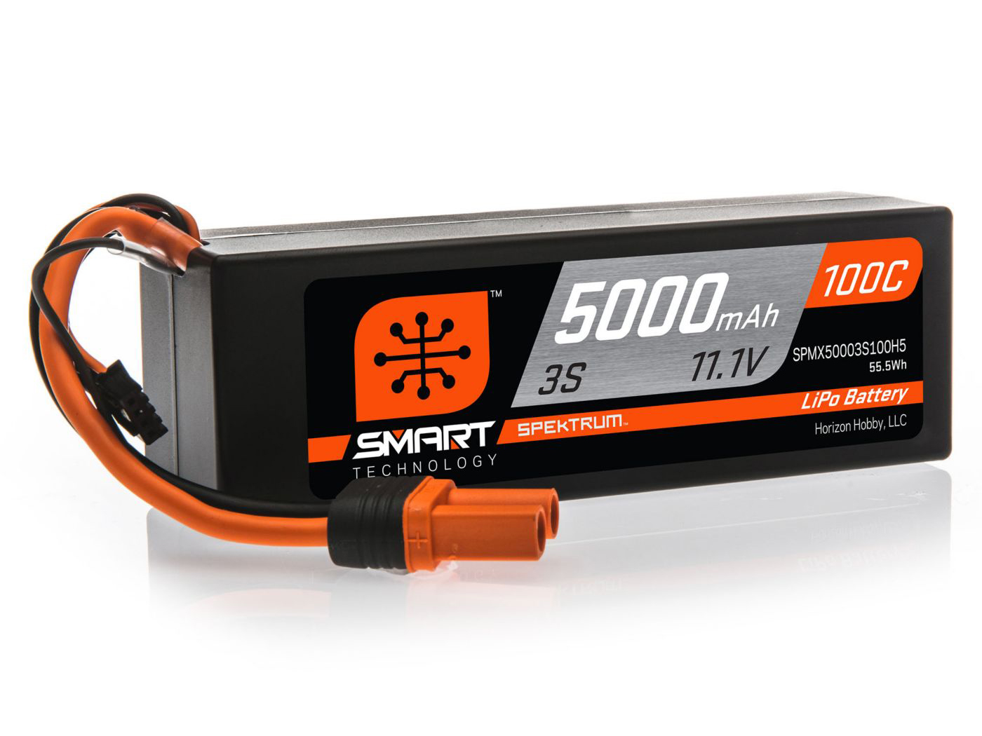 5000mAh 3S 11.1V 100C Smart LiPo Hardcase; IC5 5000mAh 3S 11.1V 100C Smart LiPo Hardcase; IC5 - Image 1