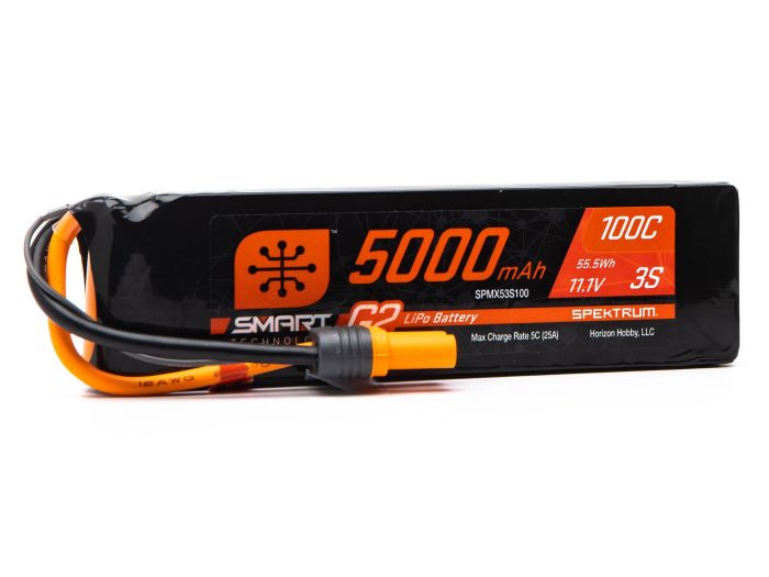 11.1V 5000mAh 3S 100C Smart G2 LiPo Battery: IC5 - Image 1
