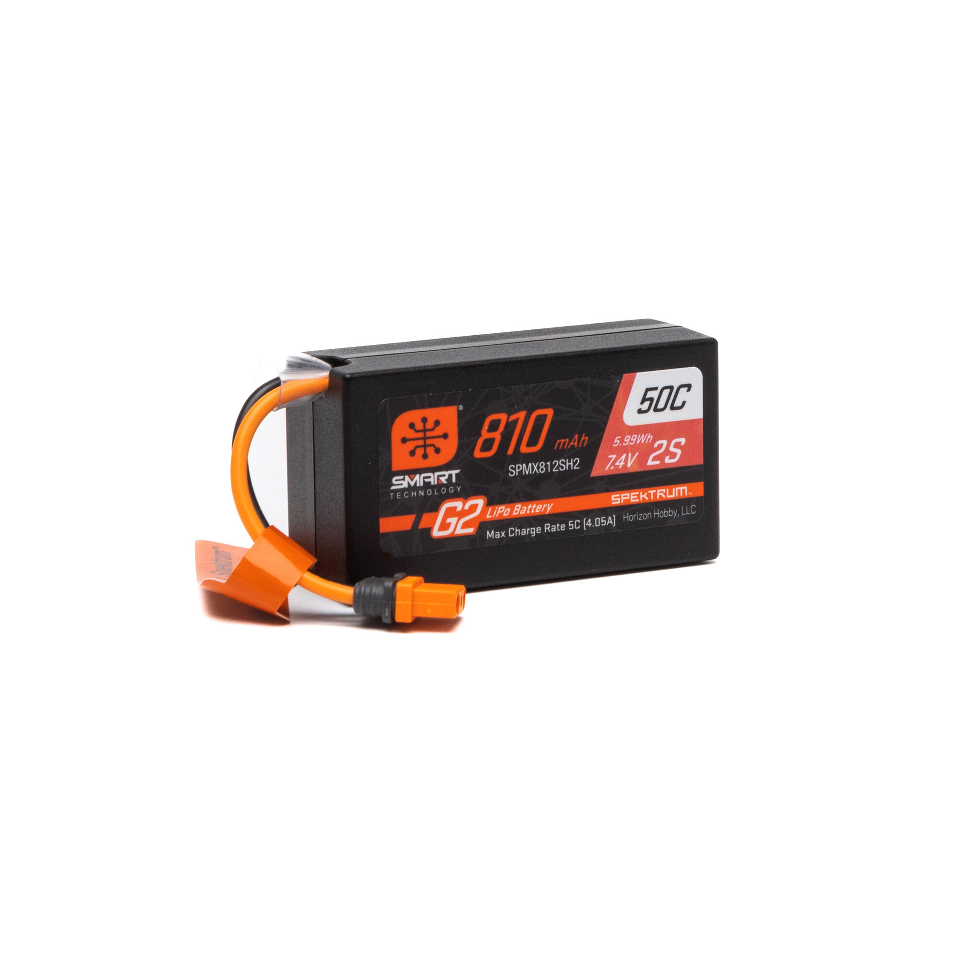 7.4V 810mAh 2S Smart G2 50C LiPo: IC2 7.4V 810mAh 2S Smart G2 50C LiPo: IC2 - Image 1