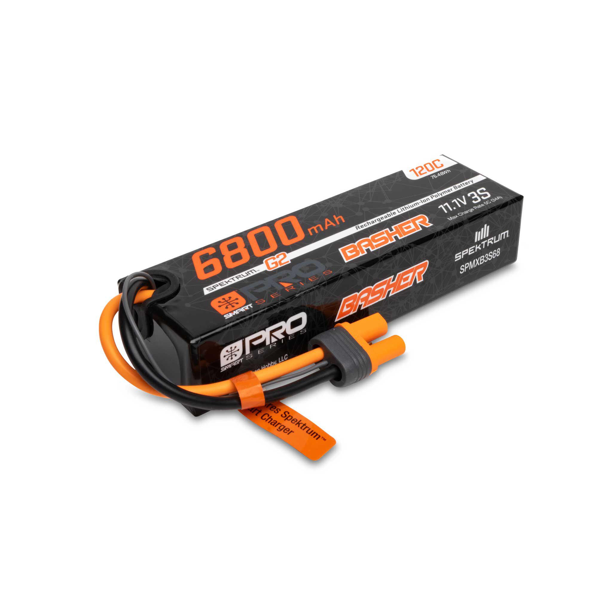 11.1V 6800mAh 3S 120C Smart G2 Pro Basher LiPo: IC5 11.1V 6800mAh 3S 120C Smart G2 Pro Basher LiPo: IC5 - Image 1