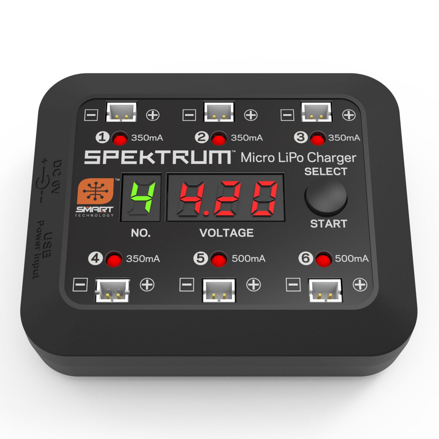 Spektrum Micro 6 Port DC/USB 1S LiPo Charger Spektrum Micro 6 Port DC/USB 1S LiPo Charger - Image 1