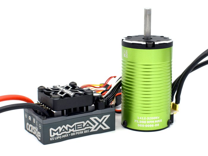 MAMBA X SCT,√Ç¬† SENSORED, 25.2V WP ESC w/1412-3200KV 5MM COMB - Image 1
