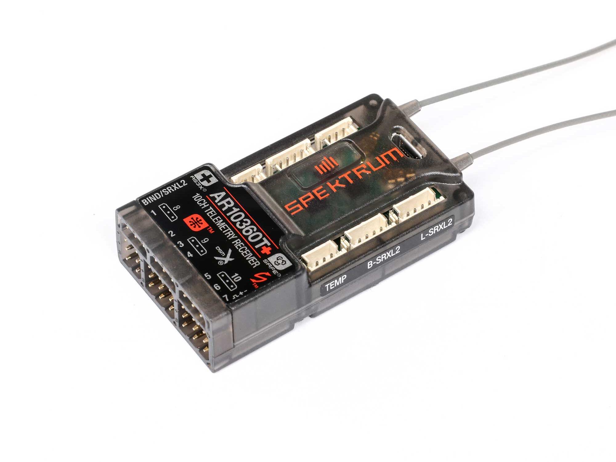 AR10360T+ DSMX 10-Channel AS3X+ & SAFE Telemetry Receiver AR10360T+ DSMX 10-Channel AS3X+ & SAFE Telemetry Receiver - Image 1