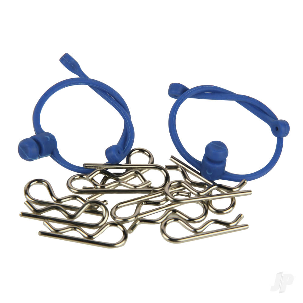 Body Clips (10 pcs) with Blue Retainers (2 pcs) image_JP-RDNA0304