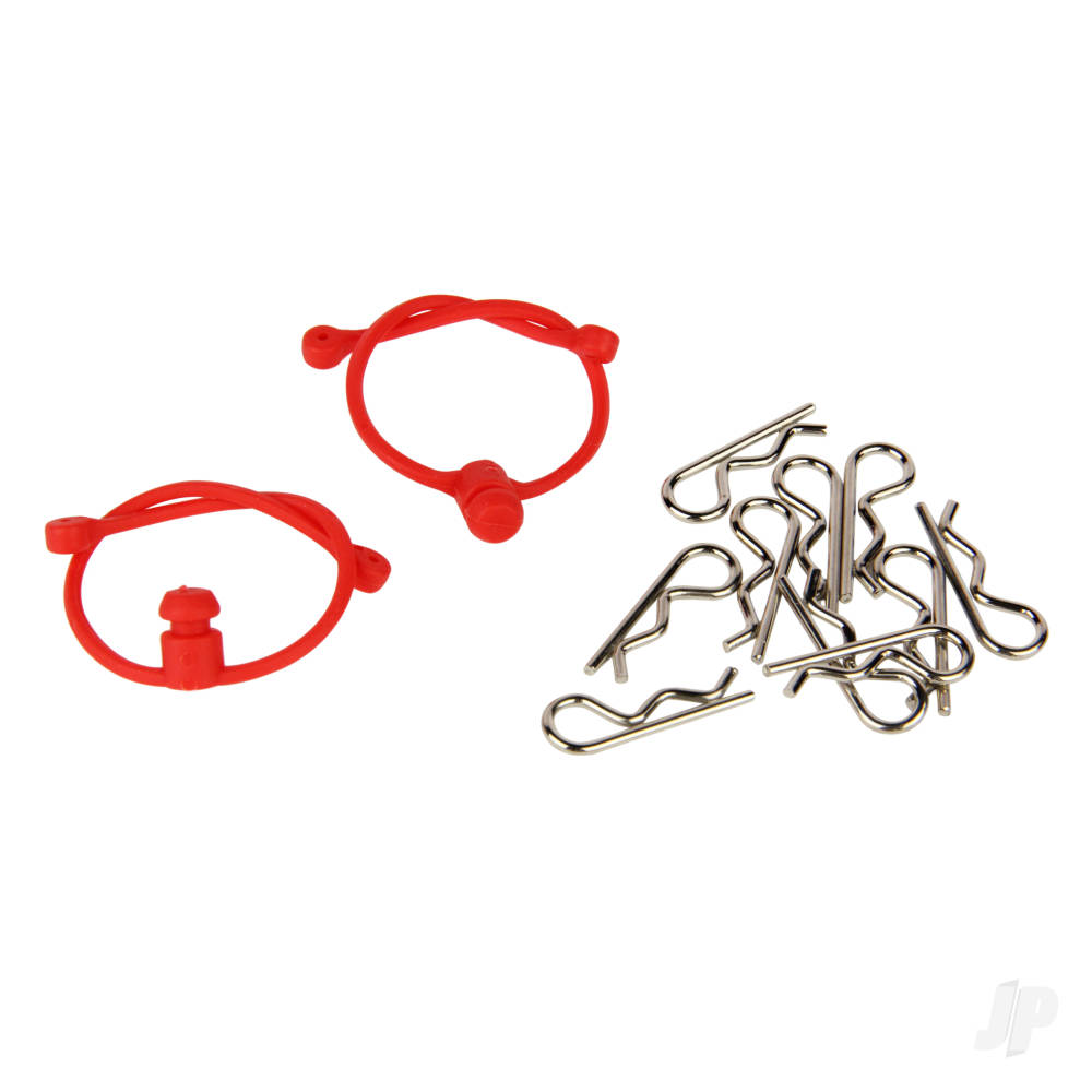 Body Clips (10 pcs) with Red Retainers (2 pcs) image_JP-RDNA0305