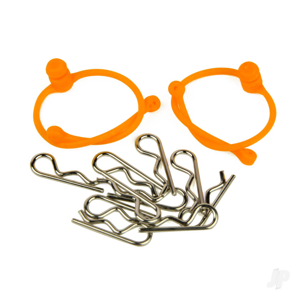 Body Clips (10 pcs) with Orange Retainers (2 pcs) image_JP-RDNA0307