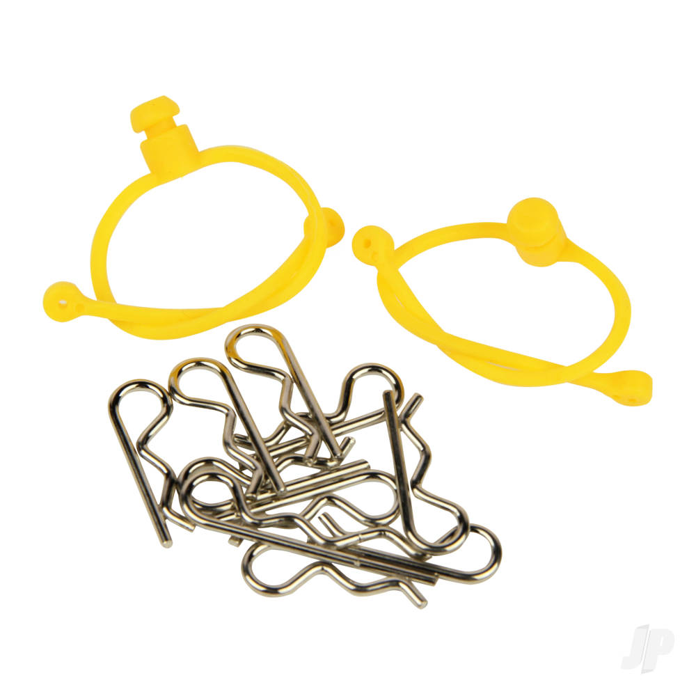 Body Clips (10 pcs) with Yellow Retainers (2 pcs) image_JP-RDNA0308