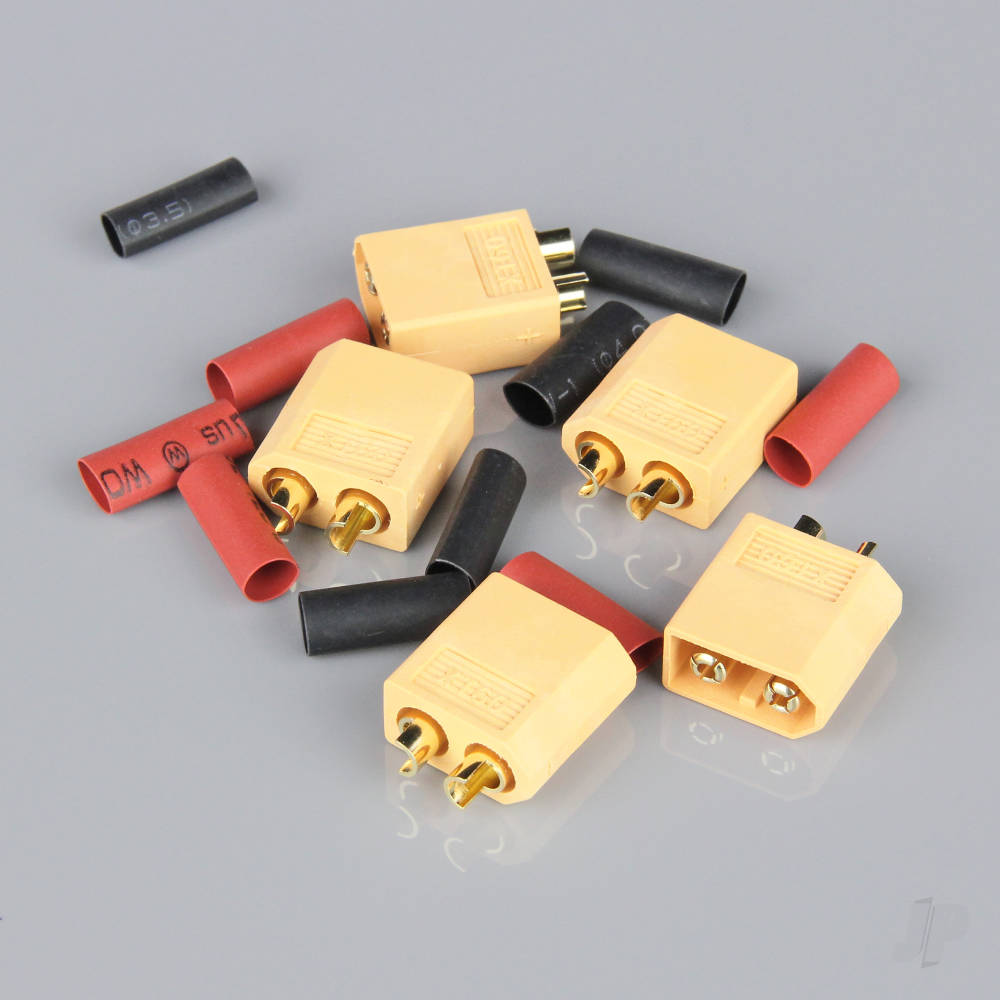 XT60 Male including Heat Shrink (ESC End) (5 pcs) image_JP-RDNAC010026