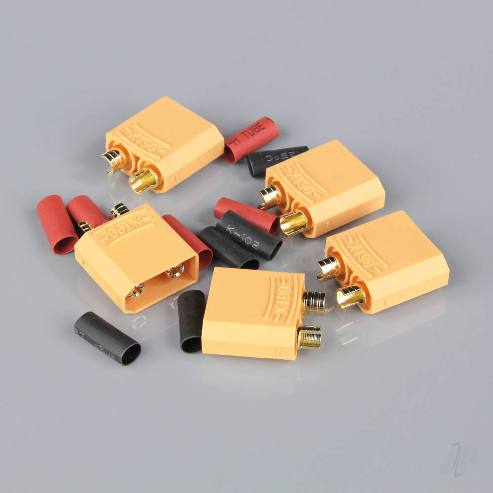 XT90 Male including Heat Shrink (ESC End) (5 pcs) image_JP-RDNAC010037