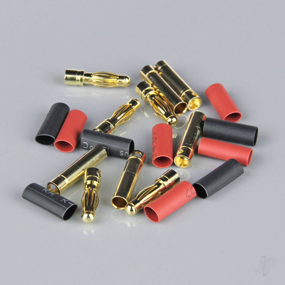 4.0mm Gold Connector Pairs including Heat Shrink (5 pcs) image_JP-RDNAC010090