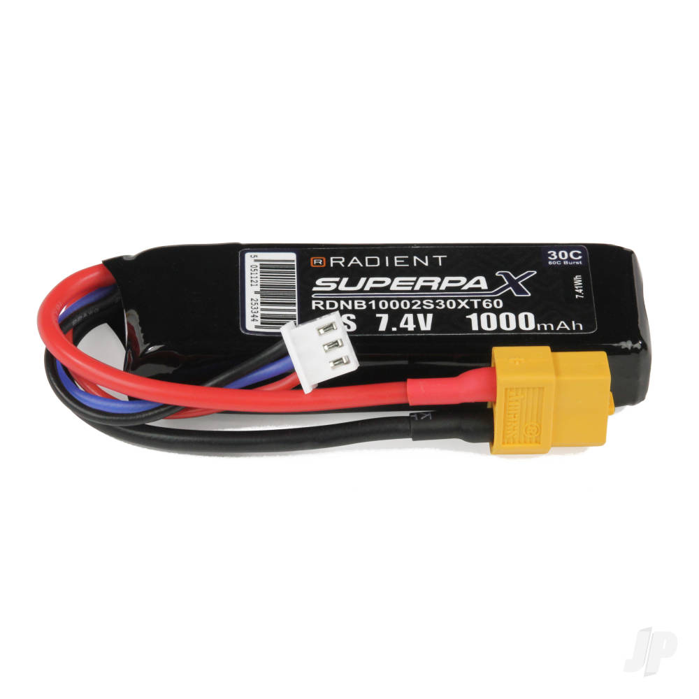 LiPo 2S 1000mAh 7.4V 30C XT60 image_JP-RDNB10002S30XT60