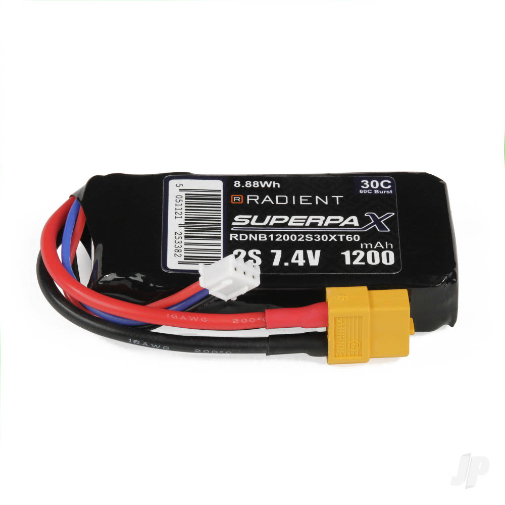 LiPo 2S 1200mAh 7.4V 30C XT60 image_JP-RDNB12002S30XT60