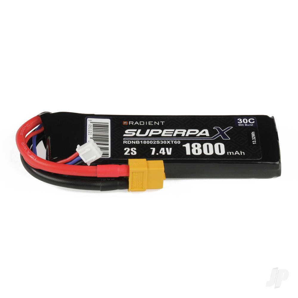 LiPo 2S 1800mAh 7.4V 30C XT60 image_JP-RDNB18002S30XT60
