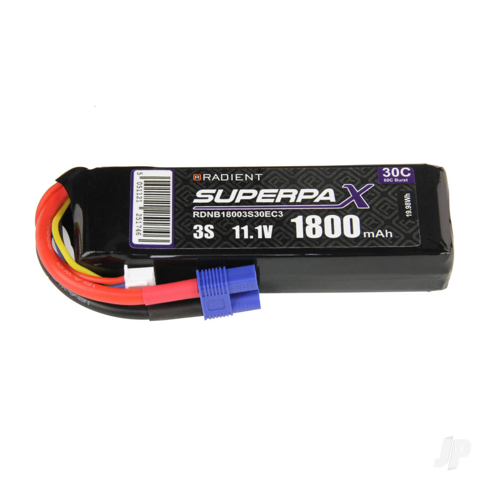LiPo 3S 1800mAh 11.1V 30C EC3 image_JP-RDNB18003S30EC3