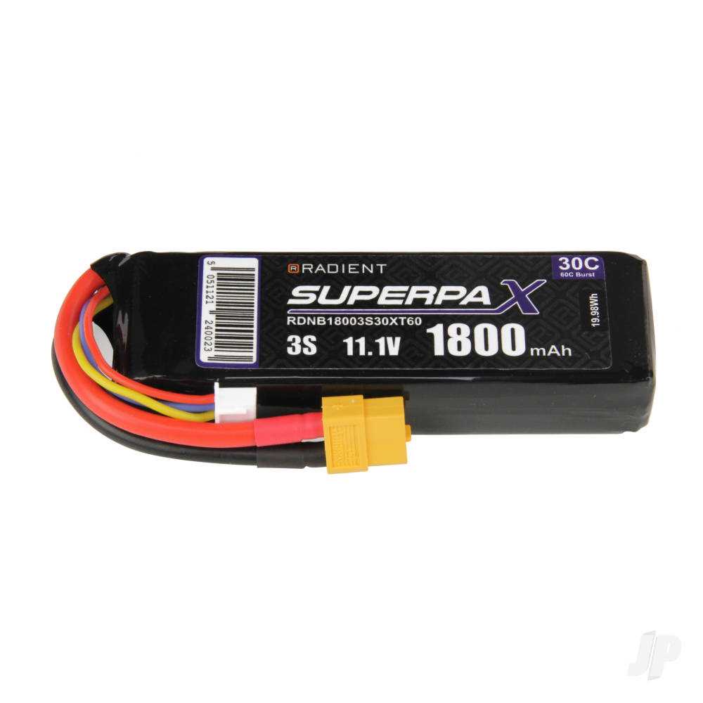 LiPo 3S 1800mAh 11.1V 30C XT60 image_JP-RDNB18003S30XT60