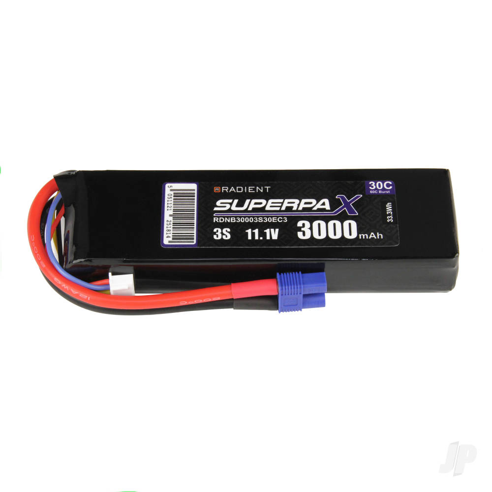 LiPo 3S 3000mAh 11.1V 30C EC3 image_JP-RDNB30003S30EC3