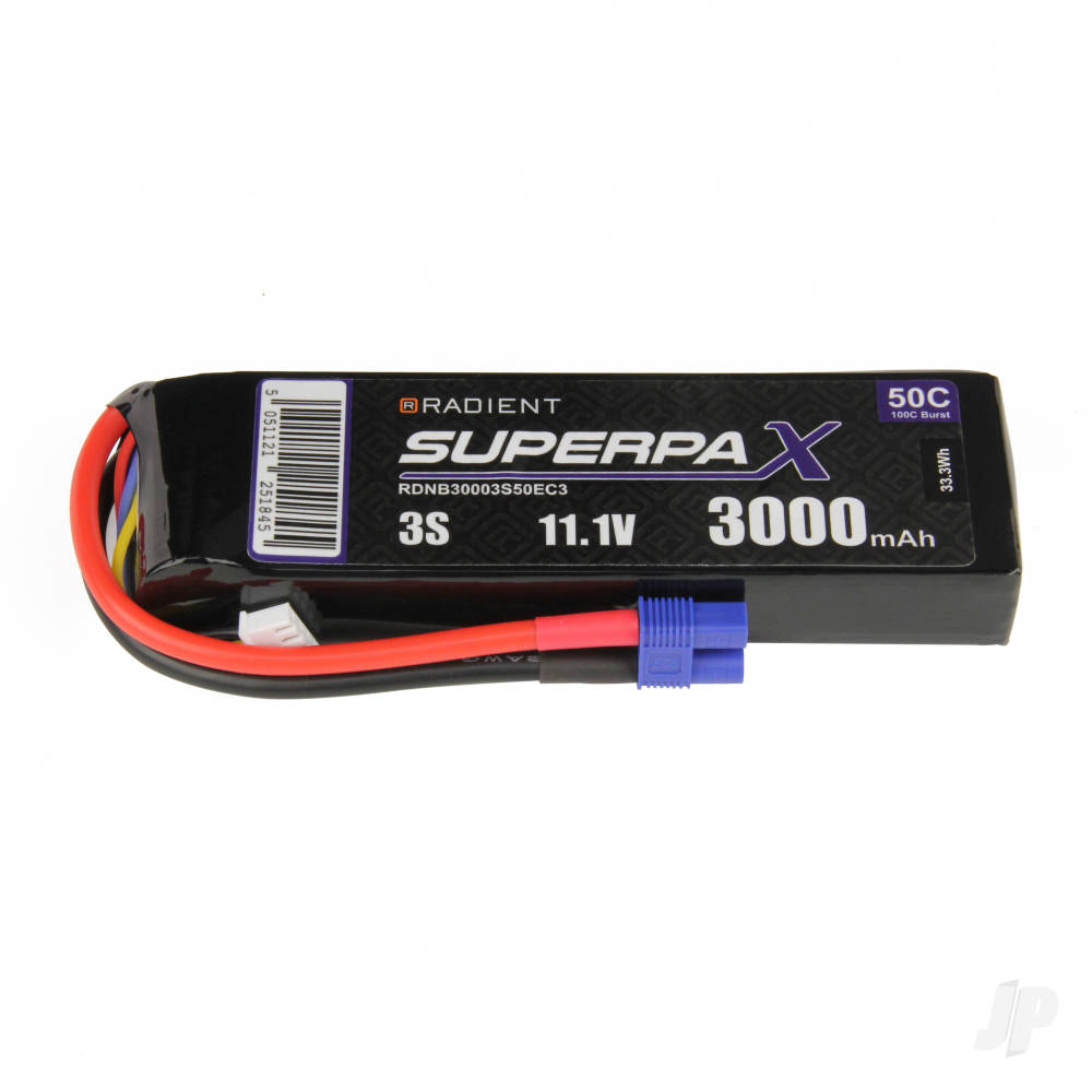 LiPo 3S 3000mAh 11.1V 50C EC3 image_JP-RDNB30003S50EC3