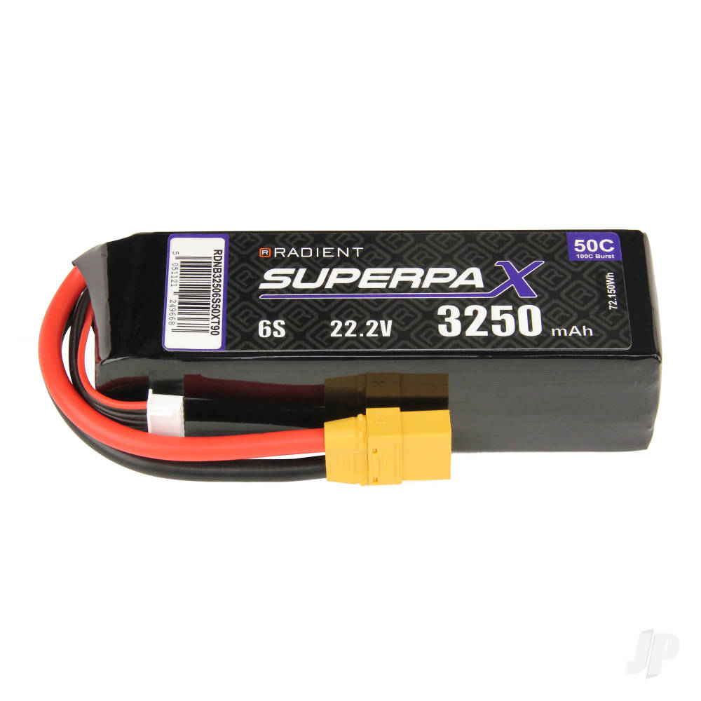 LiPo 6S 3250mAh 22.2V 50C XT90 image_JP-RDNB32506S50XT90