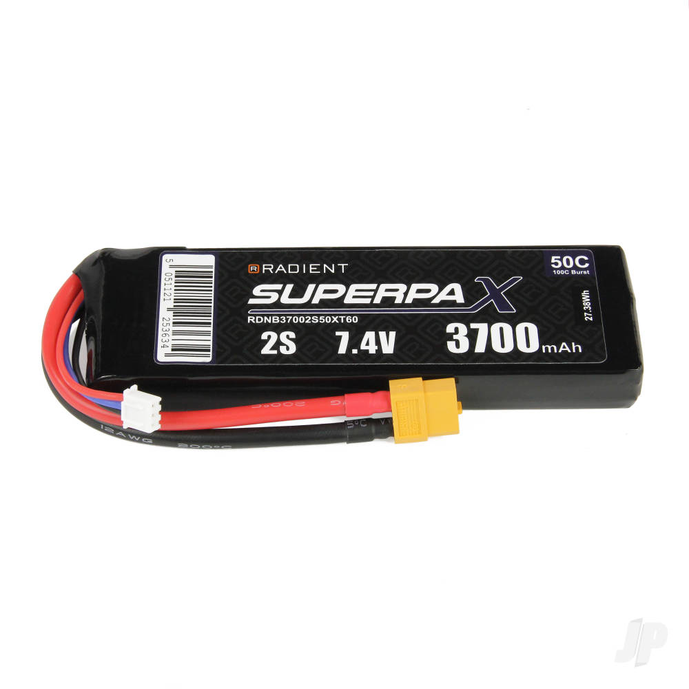 LiPo 2S 3700mAh 7.4V 50C XT60 image_JP-RDNB37002S50XT60