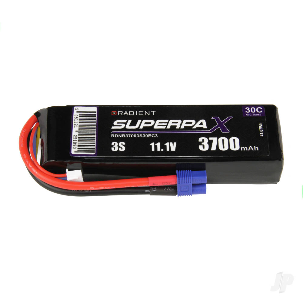 LiPo 3S 3700mAh 11.1V 30C EC3 image_JP-RDNB37003S30EC3