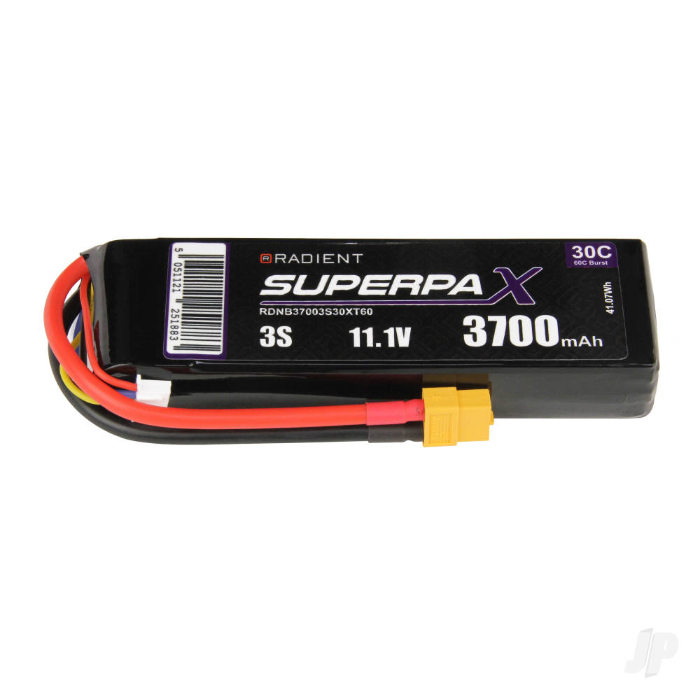 LiPo 3S 3700mAh 11.1V 30C XT60 image_JP-RDNB37003S30XT60