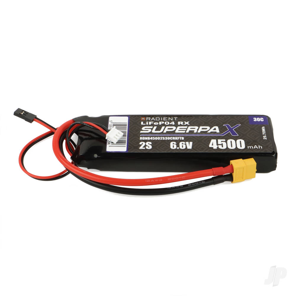 LiFe 2S 6.6V 4500mAh 30C XT60 Futaba / Hitec (Rx) image_JP-RDNB45002S30CRXFTB