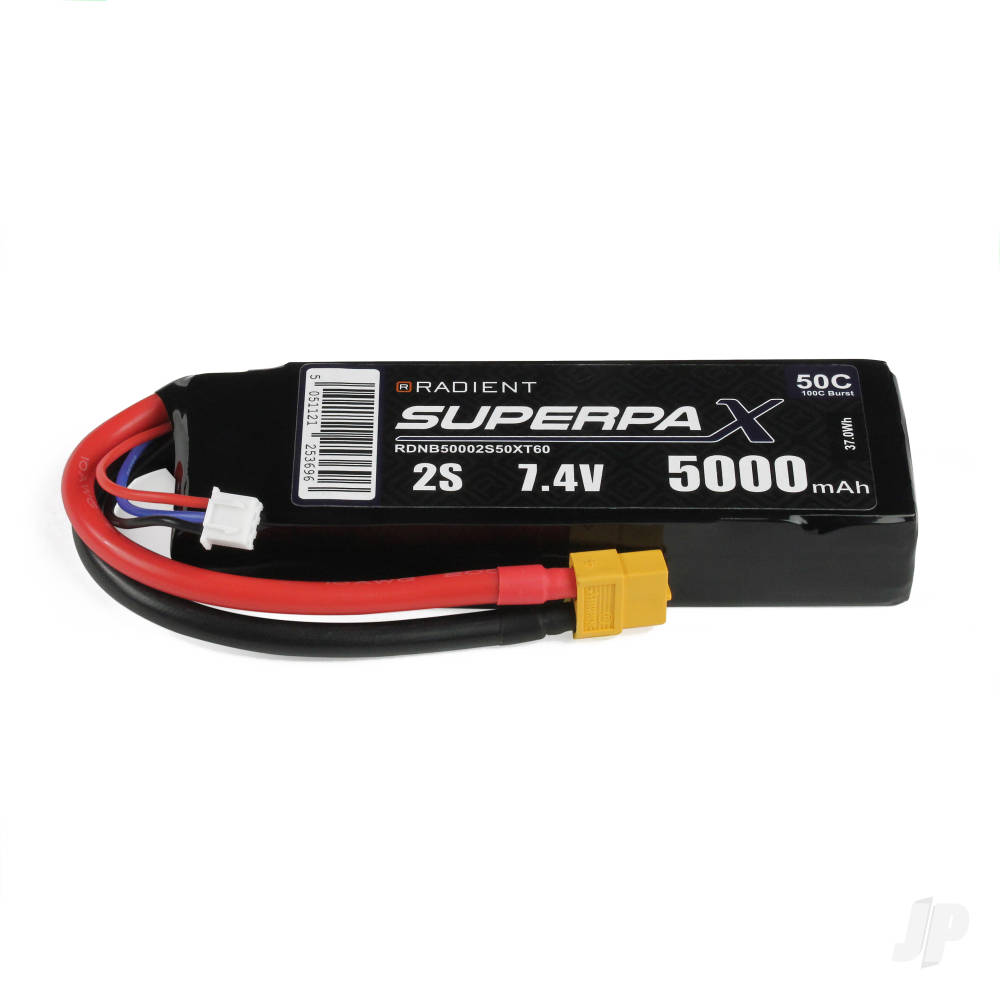 LiPo 2S 5000mAh 7.4V 50C XT60 image_JP-RDNB50002S50XT60