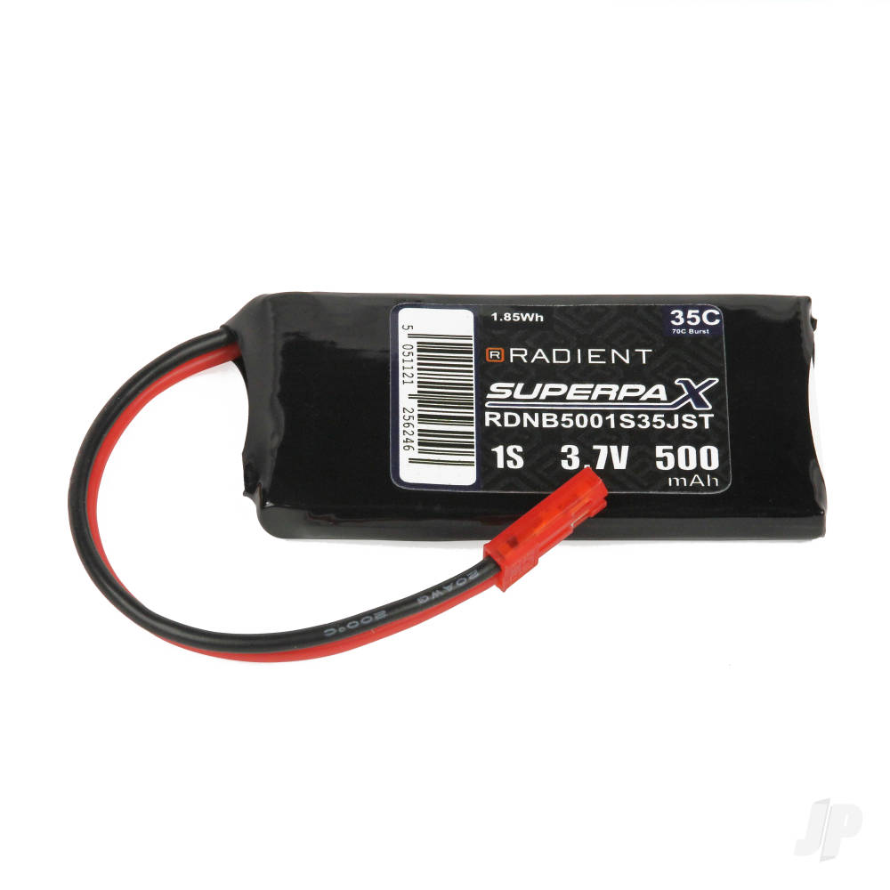 LiPo 1S 500mAh 3.7V 35C JST image_JP-RDNB5001S35JST