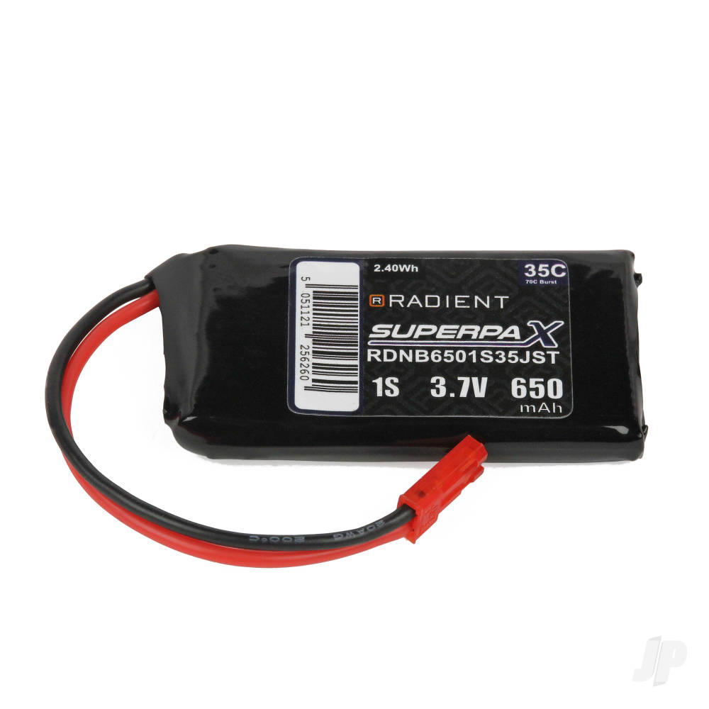 LiPo 1S 650mAh 3.7V 35C JST image_JP-RDNB6501S35JST