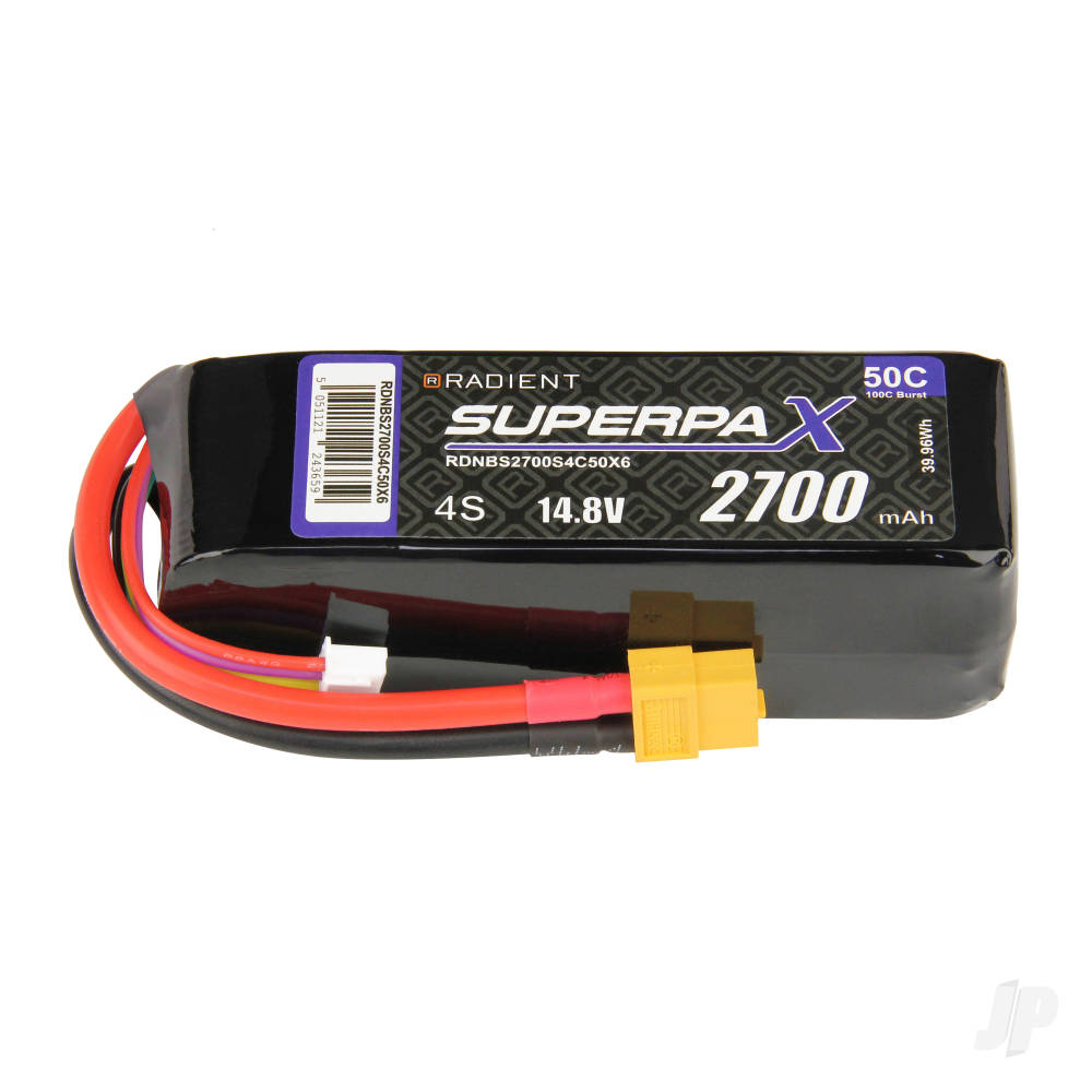 LiPo 4S 2700mAh 14.8V 50C XT60 image_JP-RDNBS2700S4C50X6