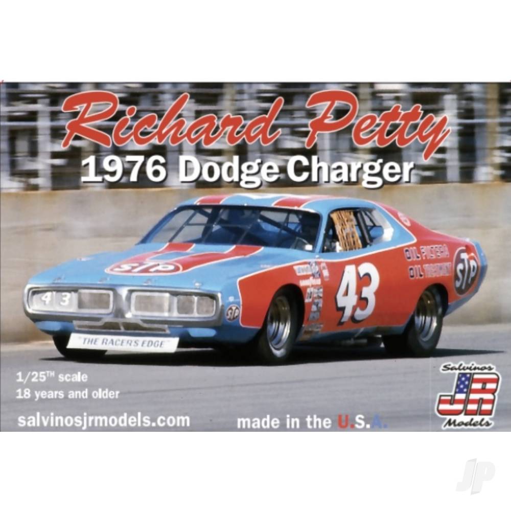 1:24 Richard Petty 1976 Dodge Charger with Vinyl Wrap Decals image_JP-SALRPDC1976D-V