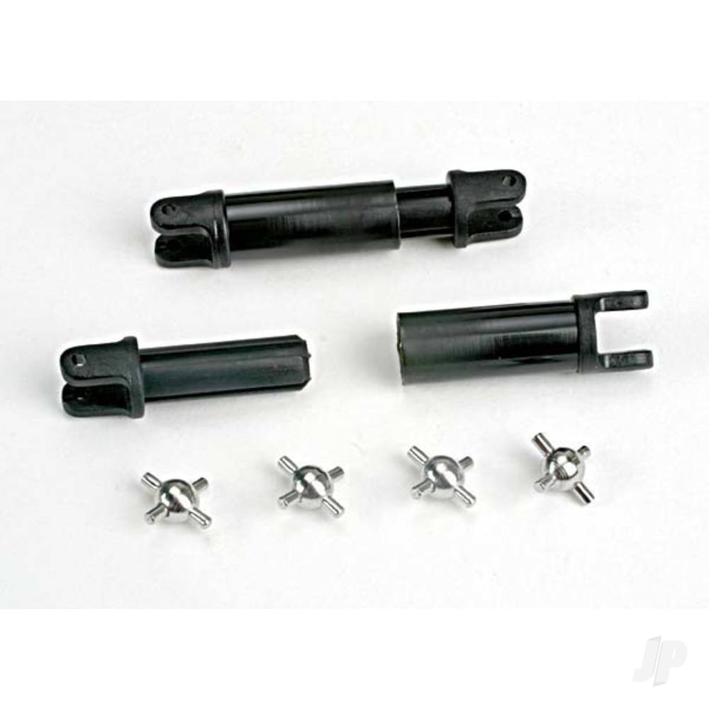 Half shafts (internal-splined (2 pcs) / external-splined (2 pcs)) / metal U-joints (4 pcs) image_JP-TRX1651