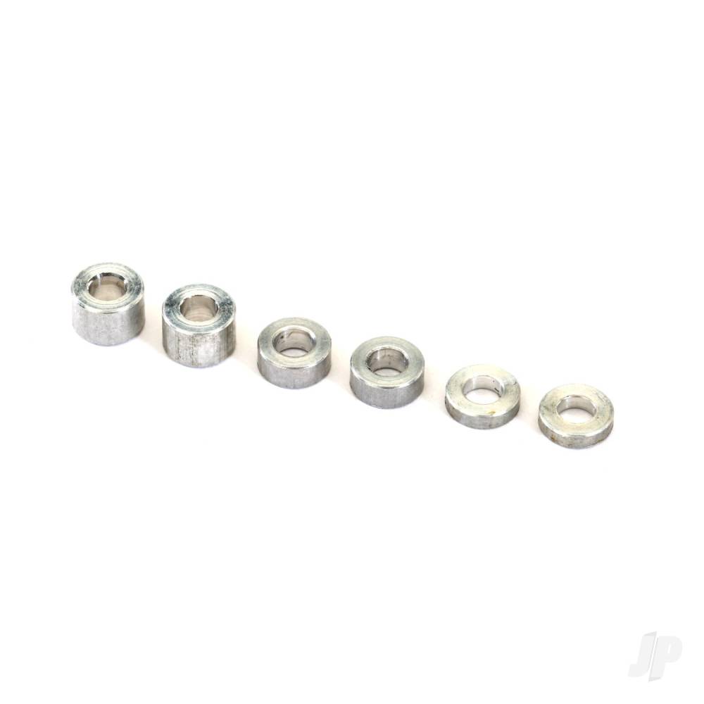 Aluminium spacers: 3x6x1.5mm (2 pcs) / 3x6x2.5mm (1pc) / 3x6x3.8mm (2 pcs) image_JP-TRX2539