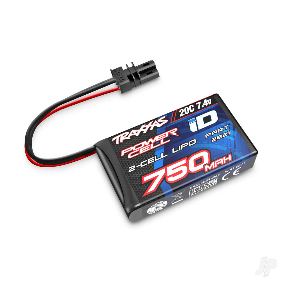LiPo 2S 750mAh 7.4V 20C iD Power Cell Battery image_JP-TRX2821