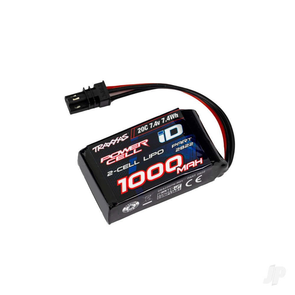 1000mAh 7.4V 2-Cell 20C LiPo Battery image_JP-TRX2822