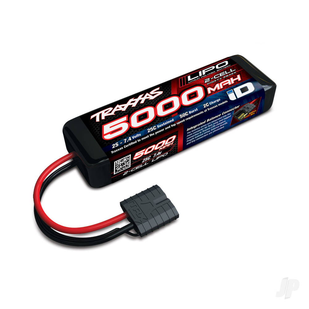 LiPo 2S 5000mAh 7.4V 25C iD Power Cell Battery image_JP-TRX2842X