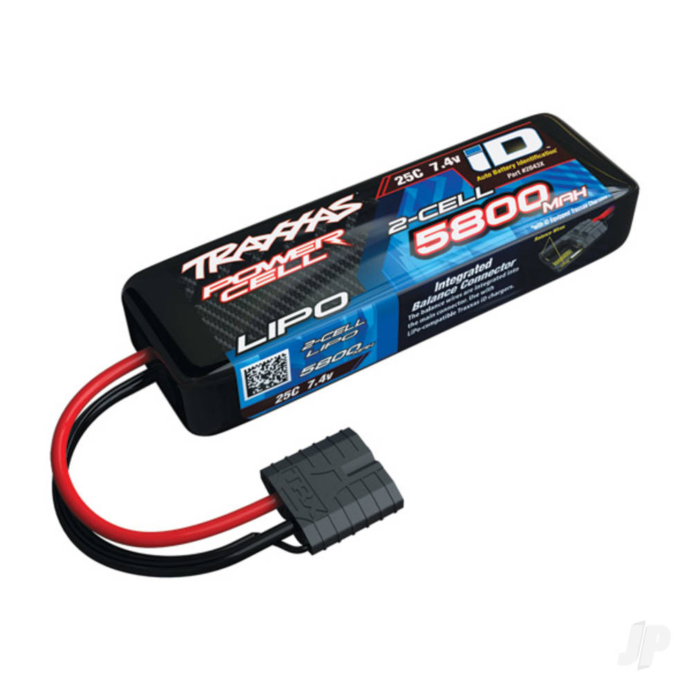 LiPo 2S 5800mAh 7.4V 25C iD Power Cell Battery image_JP-TRX2843X
