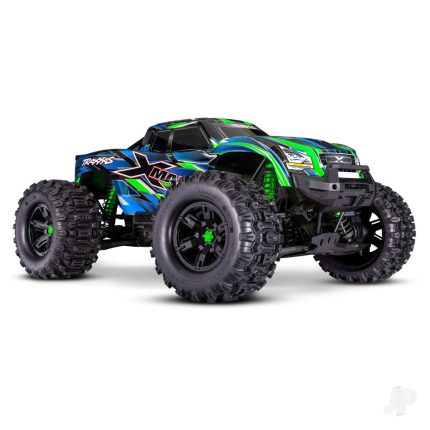 X-Maxx Belted 1:6 8S 4WD Electric Monster Truck, Green (+ TQi 2-ch, VXL-8s, Velineon 1200XL, TSM, Belted Tyres)