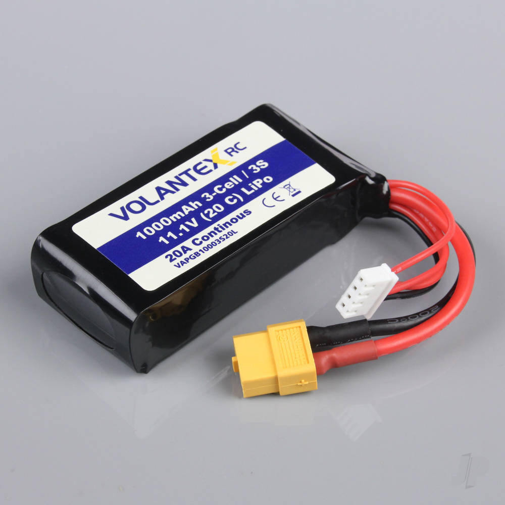 LiPo 3S 1000mAh 11.1V XT60 Battery (SR48BL / Vector S BL) image_JP-VOLPB3109
