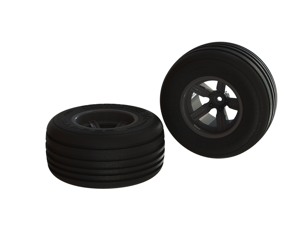 Dirt Runner ST Front Tire Set Glued Black (2) Dirt Runner ST Front Tire Set Glued Black (2) - Image 1