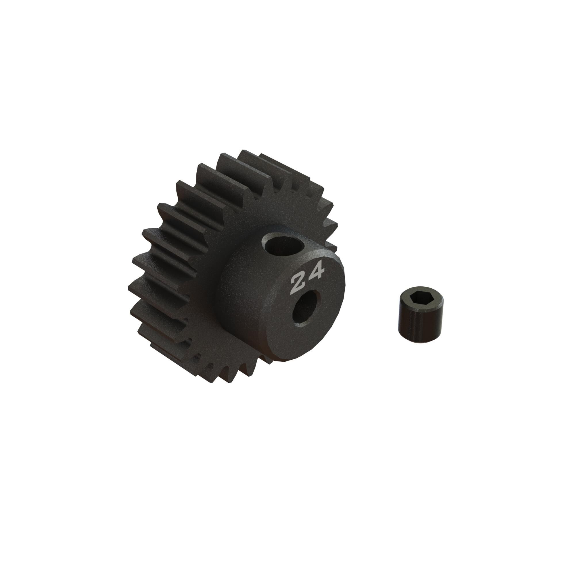 24T 0.8Mod 1/8" Bore CNC Steel Pinion Gear 24T 0.8Mod 1/8" Bore CNC Steel Pinion Gear - Image 1