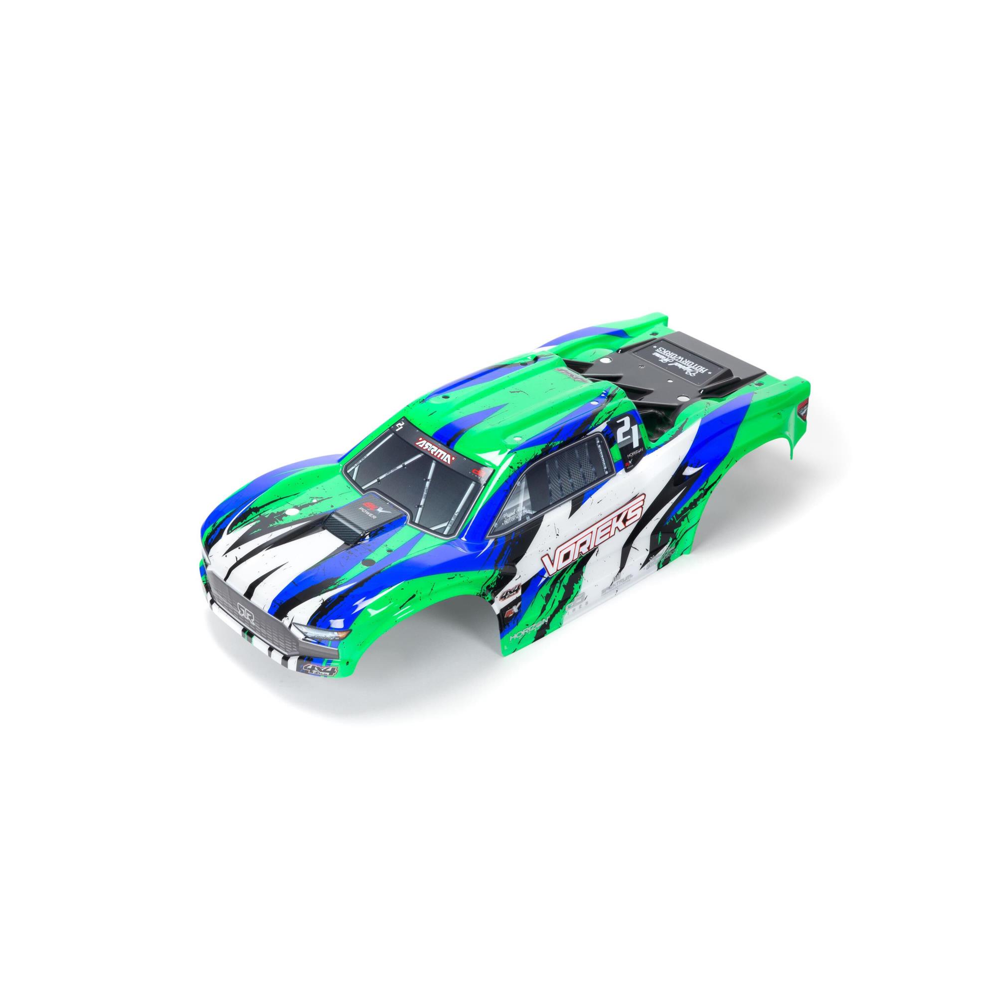 VORTEKS 4X4 BLX Painted Decal Trimmed Body (Green) VORTEKS 4X4 BLX Painted Decal Trimmed Body (Green) - Image 1