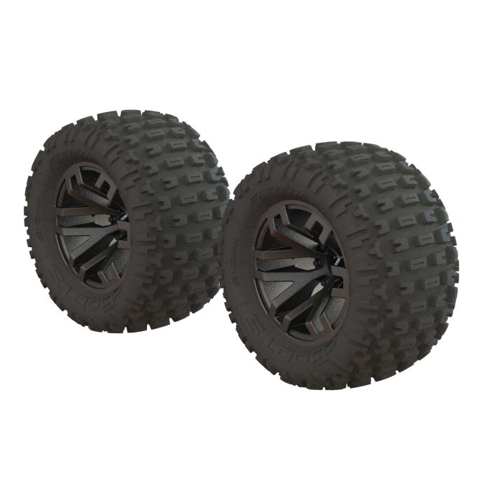 dBoots 'Fortress MT' Tyre Set Glued Gun Metal (2) - Image 1