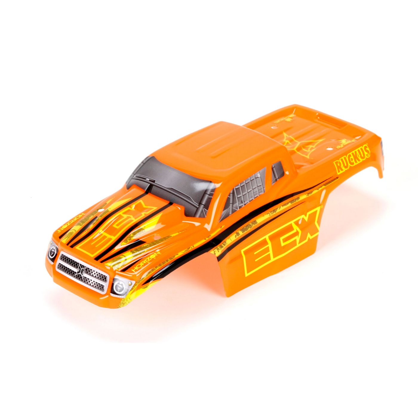 Body Set Body Set,Decorated, Orange/Yellow: 1/18 4WD Ruckus - Image 1