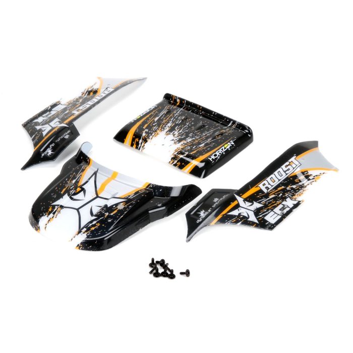 Body, Black/Orange: 1/18 4WD Roost - Image 1