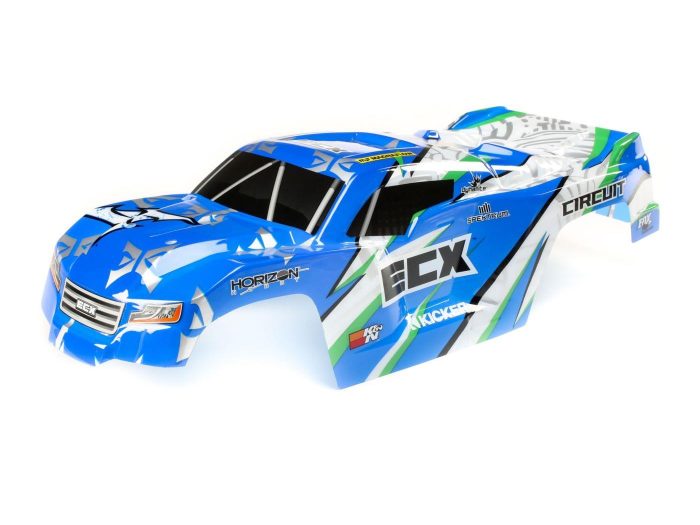 Body, Blue/White: 1:10 2wd Circuit - Image 1