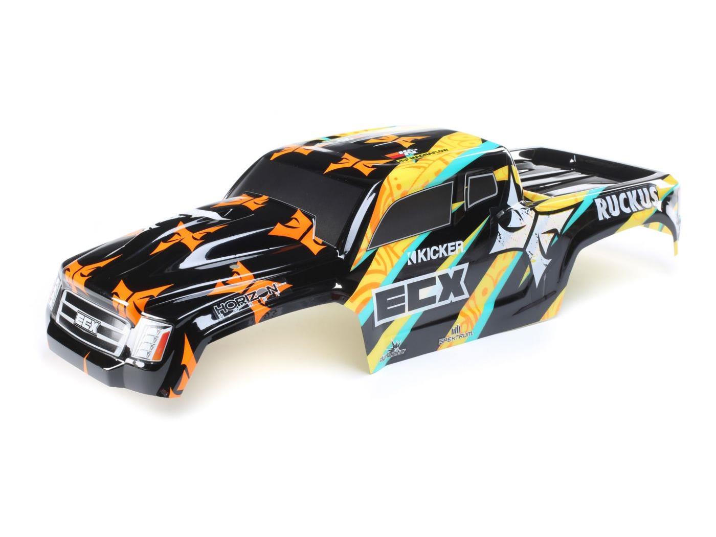 Body Body, Black/Yellow: 1:10 2wd Ruckus - Image 1