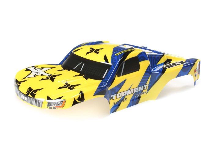 Body, Yellow/Blue: 1:10 2wd Torment - Image 1