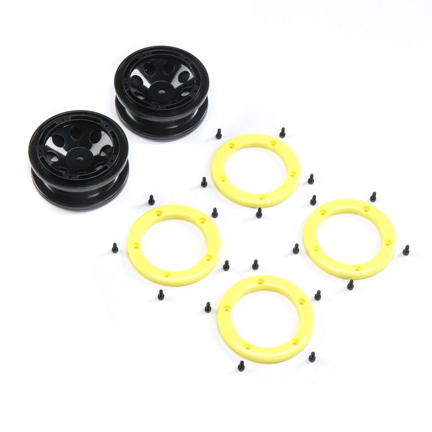 FR/RR Wheel with Beadlock FR/RR Wheel with Beadlock, Black/Yellow: Temper G2 - Image 1