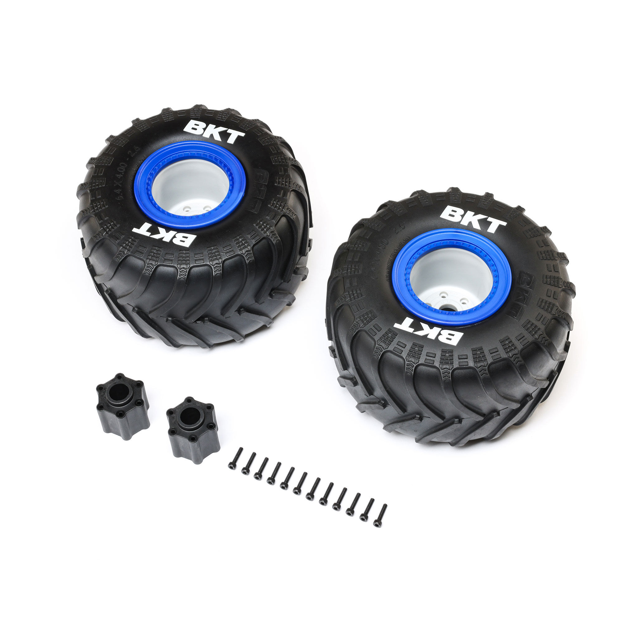 BKT 2.6" Monster Truck Tire BKT 2.6" Monster Truck Tire, Med, Premount, Blue (2): LMT 2. - Image 1
